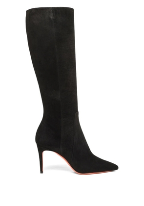 Santoni high-heel suede boots - Black