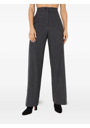 Yves Salomon buttoned wide-leg trousers - Grey