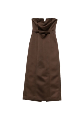 P.A.R.O.S.H. bow-detail strapless maxi dress - Brown