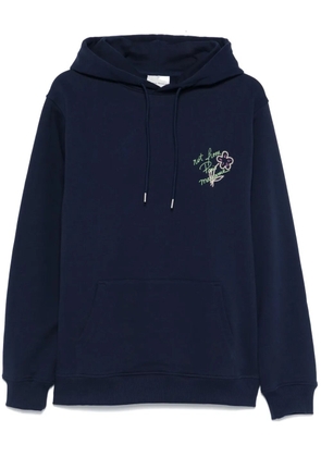 Drôle De Monsieur Le Hoodie Slogan Esquisse top - Blue