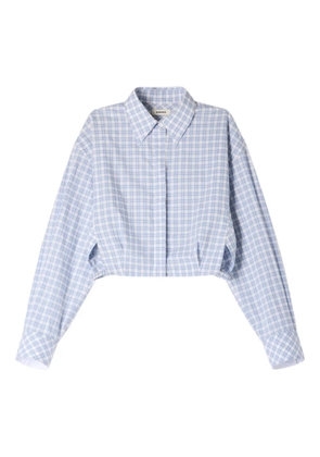 SANDRO check-pattern shirt - Blue