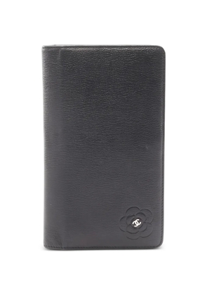 CHANEL Pre-Owned 2011 Camellia leather wallet - Black