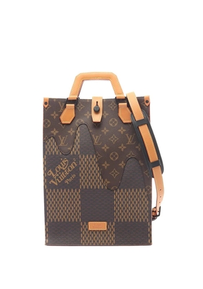 Louis Vuitton Pre-Owned 2020 Nigo Giant Damier Ebene Monogram Mini Tote satchel - Brown