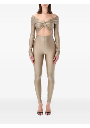 THE ANDAMANE off-shoulder cut-out jumpsuit - Neutrals