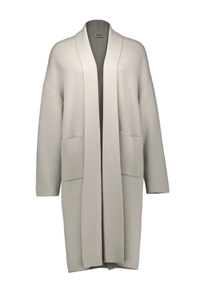 Allude patch-pocket knit coat - Grey