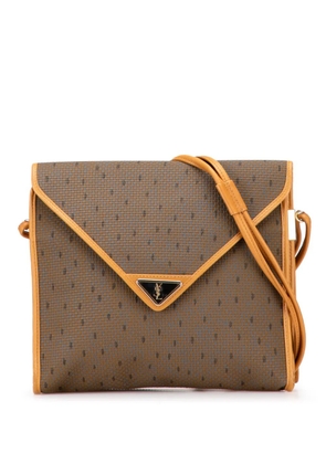 Saint Laurent Pre-Owned 2000-2012 PVC Flap crossbody bag - Brown
