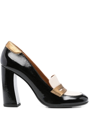 Chie Mihara 100mm block-heel loafer pumps - Black