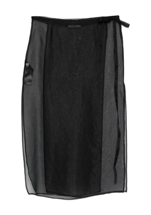 Barena wrap-panel skirt - Black