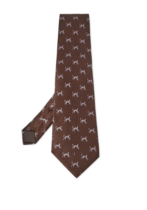 Lanvin Pre-Owned Bonart silk tie - Brown