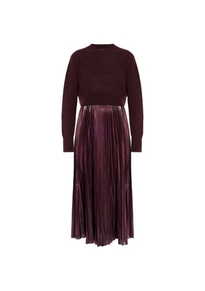 AllSaints Spark long-sleeve midi dress - Red