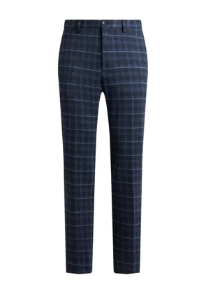 ETRO check regular trousers - Blue