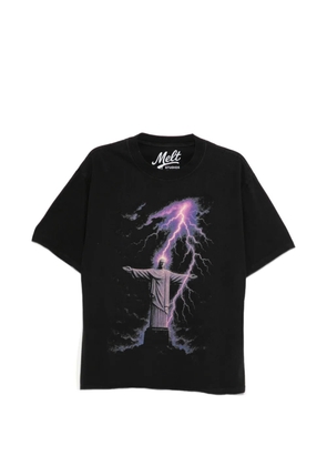 Melt crew neck T-shirt - Black