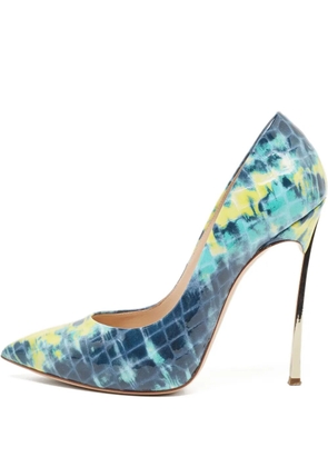 Casadei Vintage pre-owned 130mm snakeskin-print pumps - Blue