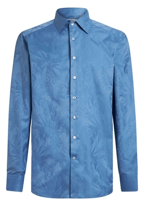 ETRO jacquard-print cotton shirt - Blue