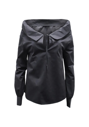 Co long-sleeve boat-neck top - Black