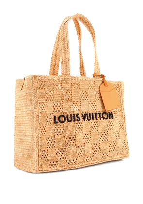 Louis Vuitton Pre-Owned Summer Shopper Embroidered Raffia MM tote bag - Neutrals