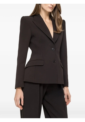 NISSA single-breasted crepe blazer - Black