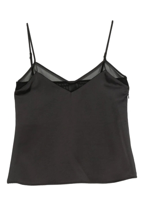 IMPERIAL sheer-panelled top - Black