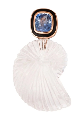 Dezso 18K rose gold multi-stone shell-embellishment pendant - Pink