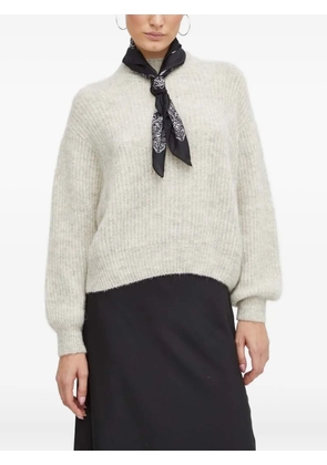 American Vintage East ribbed balloon-sleeve jumper - Neutrals