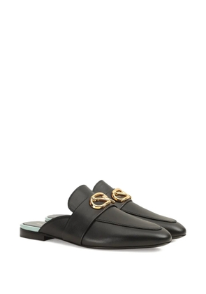 Sergio Rossi logo-plaque mules - Black