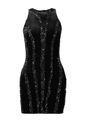 Balmain zebra-pattern mini dress - Black