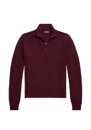 Ralph Lauren Purple Label Birdseye quarter-zip sweater - Red