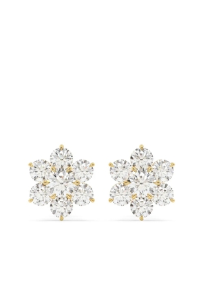 Tilla 14kt cluster earrings - White