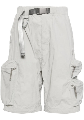 Spoonyard belted wide-leg shorts - Grey