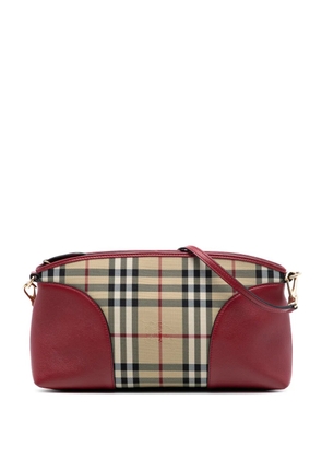 Burberry Pre-Owned 2012-2025 Haymarket Check Coated Canvas Chichester crossbody bag - Brown