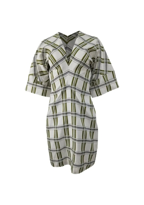 Victoria Beckham V-neck printed mini dress - White