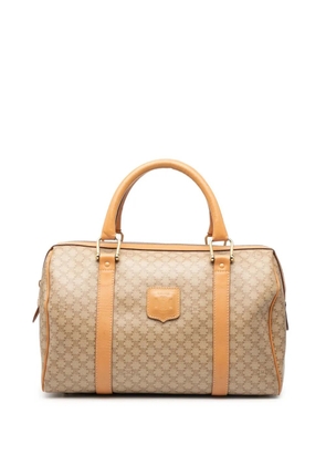 Celine Pre-Owned 2011 Macadam Coated Canvas boston bag - Brown