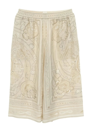 Hermès Pre-Owned 2020s bandana silk trousers - Neutrals