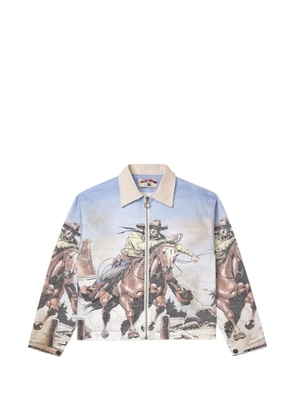 Vale graphic zip jacket - Blue