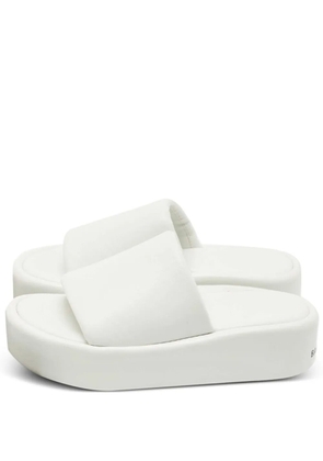 Balenciaga Pre-Owned platform leather slides - White