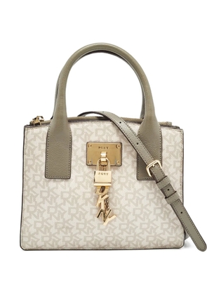 DKNY logo-pattern two-way handbag - Grey