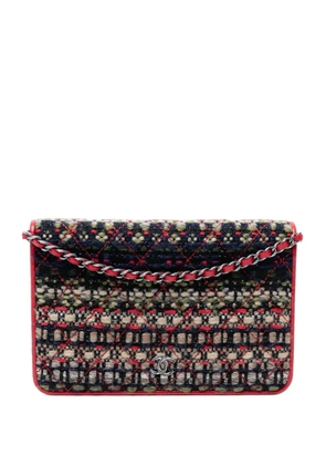 CHANEL Pre-Owned 2015-2016 CC Quilted Tweed Wallet On Chain crossbody bag - Multicolour