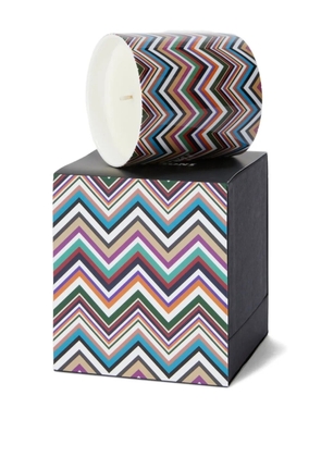 Missoni Home zigzag-print candle - Blue