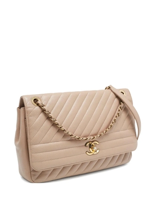 CHANEL Pre-Owned medium Flap quilted chain bag - Neutrals