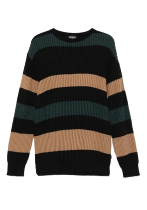 Gianfranco Ferré Pre-Owned 1997 striped ribbed sweater - Black