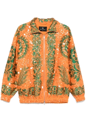 ETRO sequin-embellished bomber jacket - Orange