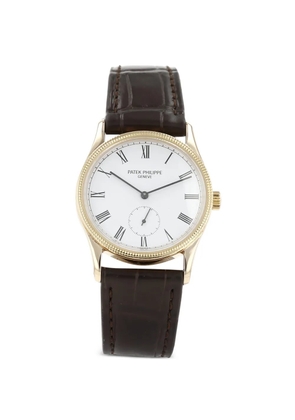 Patek Philippe Pre-Owned 1980's Clous de Paris 36mm Calatrava - White