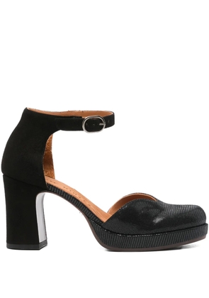 Chie Mihara 80mm ankle-strap block-heel pumps - Black