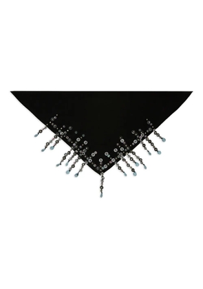 PINKO beaded-fringe scarf - Black