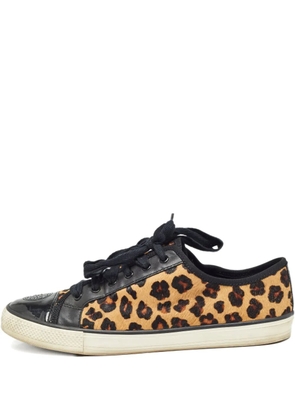 Tory Burch pre-owned Marin Ocelot sneakers - Black