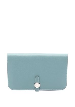 Hermès Pre-Owned 2014 Evercolor Dogon GM Bifold Wallet long wallets - Blue