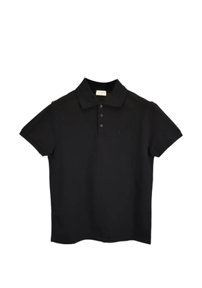 Saint Laurent Pre-Owned Cassandre logo polo shirt - Black