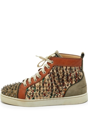 Christian Louboutin Pre-Owned Louis spikes high-top sneakers - Neutrals