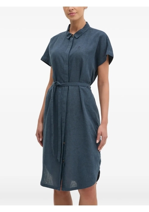 Fjällräven short-sleeve belted midi dress - Blue