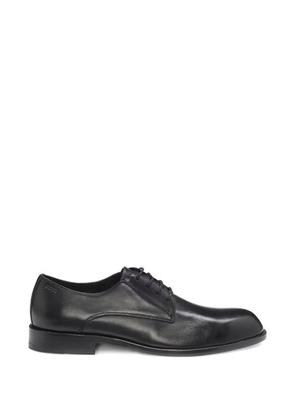 BOSS logo-debossed derby shoes - Black
